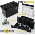 thumbnail image 3 of LifeBox 6 Ice Ball Maker Mold - Sphere Mold Makes Crystal Clear Balls - Whiskey Cubes Mold Includes Storage Bag & 7 Whiskey Stones - Round Cube Mold, 3 of 5