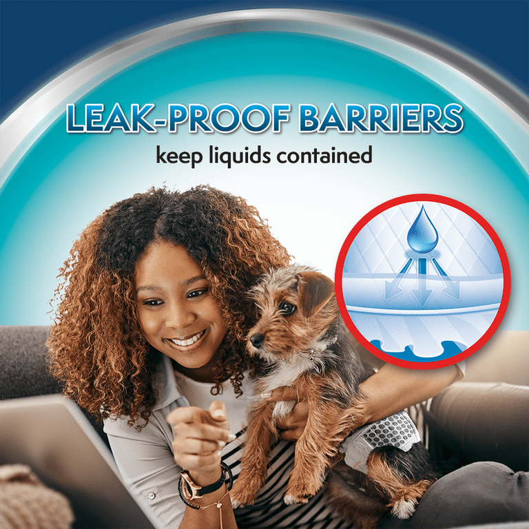 Simple Solution Disposable Dog Diapers for Male Dogs Absorbent