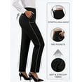 thumbnail image 5 of Xdegoge Golf Pants for Women High Waisted Athletic Trousers Stretch Slim Fit Dress Pants for Office Work Yoga Lounge Lightweight Quick Dry Activewear with Pockets, 5 of 8