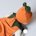 thumbnail image 6 of Baby Toddler Girls Boys Pumpkin Unisex Sleeveless Pumpkin Romper with Hats Two Piece Set Halloween Outfit Party Dress up Clothes Size 3-18M, 6 of 7