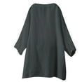thumbnail image 5 of T Shirts For Women Gray Womens Tops Fashion Loose Button Stand Solid Color Sleeve Collar Casual Pocke Summer Tops, 5 of 7