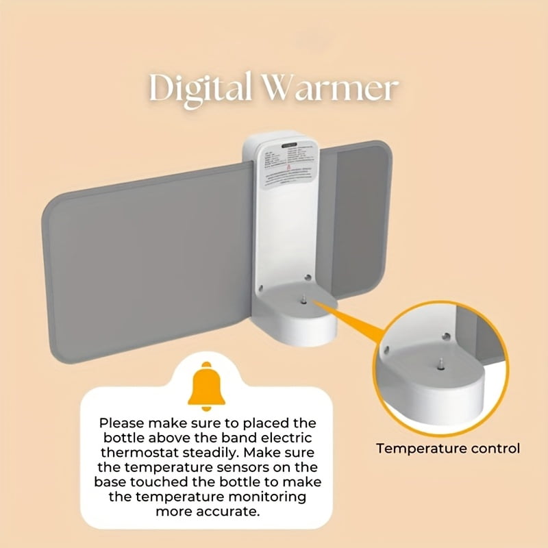 Portable Milk Bottle Warmer – LCD Digital Display, USB-Rechargeable Bottle Heater, Constant-Temperature Warming Tool