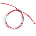thumbnail image 1 of pitrice Braided Bracelet Adjustable Chic Multicolor Aesthetic Jewelry Drawstring Handcrafted Hand Rope Women Accessories for Teen Girls Red+Blue, 1 of 7