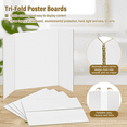 thumbnail image 2 of 4 Pcs Trifold Poster Board,21.5x14 Inches Small White Poster Board Comes with Sticky Accessories, Presentation, 2 of 6