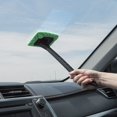 thumbnail image 4 of Windshield Cleaner with Microfiber Cloth, Handle and Pivoting Head- Glass Washer Cleaning Tool for Windows by Stalwart - 2 Pack (Green), 4 of 6