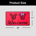 thumbnail image 5 of J.Ehonace Cartoon  Mouse & Minnie Welcome Doormat, 17" x 30", Non-Slip Backing, Red Polyester, Fun and Functional Entryway Rug, 5 of 6