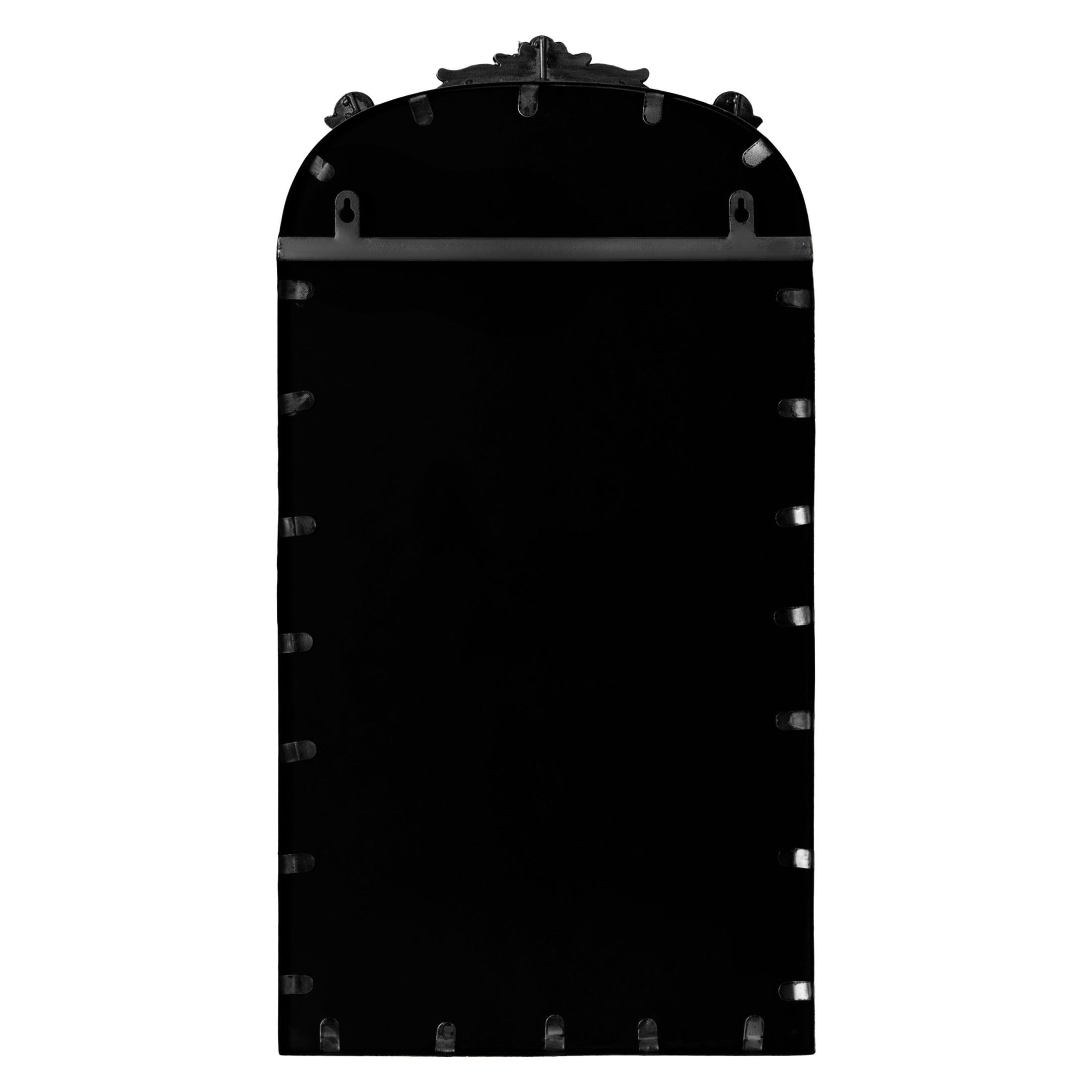 Kate and Laurel Arendahl Arch Pinboard, 13 x 25, Black, Framed Arched Ornate Vintage Cork Board for Use as Motivational Vision Board or Wall Organizer