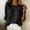 *Black, variant on Women's Round Neck Long Sleeve Denim Blouse,Casual Loose Jean Top Light Blue,Women's Plus L