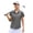 Dark Grey, variant on Pinspark Polo Shirts for Women Moisture Wicking Golf Shirt Half Zip Pullover Curved Hem Athletic Tennis Tops