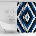 thumbnail image 3 of Shower Curtain Classic Aztec Texture Pattern Waterproof Shower Curtain Set with Hooks for Bathroom Showers,Stalls and Bathtubs,54x78InAbstract Geometric, 3 of 9