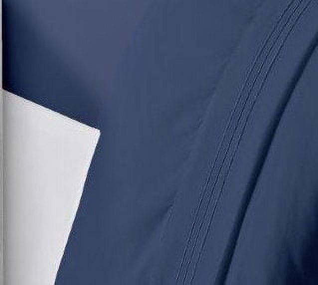 NC Home Fashions Embroidered ulta soft microfiber sheet set, Twin, Blue Indigo
