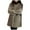 #154-Gray, variant on Luxurious Faux Wool Mid-Length Coat with Textured Finish for Women