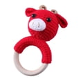 thumbnail image 2 of Cartoon Knitting, Hand Crochet Weaving, Ringing Bell, Wooden Ring, the Bell Inside Can Make A Sound J, 2 of 3