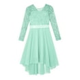 thumbnail image 5 of CHICTRY Kids Flower Girl Dress Ball Gown Chiffon Knee Length Dress for Wedding Bridesmaid Birthday Party Mint Green 10, 5 of 7