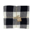 thumbnail image 2 of Elrene Home Fashions Farmhouse Living Buffalo Check Cozy Fringe Blanket Throw for Couch Sofa Bed Everyday 50 x60 Single Black, 2 of 5
