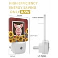 thumbnail image 3 of Night Lights Auto Sensor Sunflower Pig Plug-in LED Nightlights Lamp Dusk to Dawn for Living Room, Bedroom, Bathroom, Hallway, Stairways Home Wall Decor, Farm Animal Barn Night Light, 3 of 9