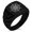 Black, variant on Stainless Steel Nautical Chaim Compass Chevron Pattern Biker Style Polished Ring