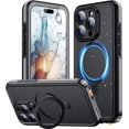 thumbnail image 1 of Magnetic for iPhone 16 Pro Max Case Waterproof, [Built-in Ring Invisible Stand & Screen Protector][IP68 Underwater][Dropproof][Dustproof][Real 360] Shockproof Protective Phone Case 6.9'', 1 of 7