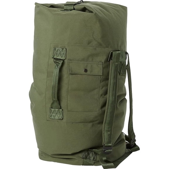 Military Outdoor Clothing Previously Issued Government Olive Drab Cordura 2 Strap Duffle Bag