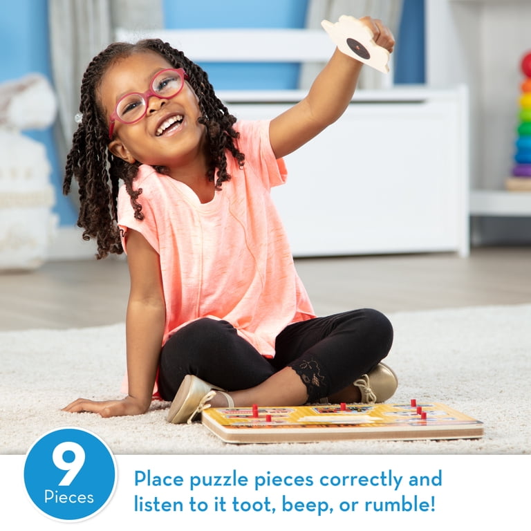 Melissa & Doug Vehicles Sound Puzzle, 8-Piece Wooden photo 3