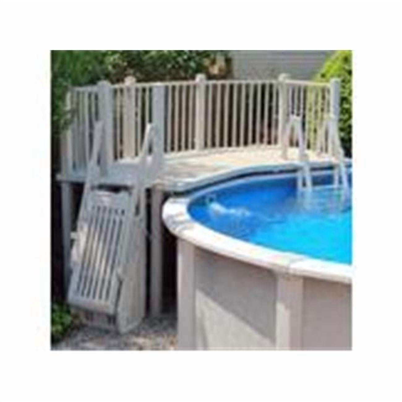 Vinyl Works Uv Resistant Above Ground Fan Deck Kit Pool Ladder, Resin, 5 x 13.5 ft, 580.0 lbs