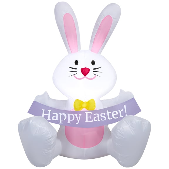 Happy Easter Bunny Airblown Yard Inflatable, Multicolor, 42", Easter by Way To Celebrate