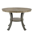 thumbnail image 1 of Powell Furniture Linon Franklin Metal and Wood 45 Round Dining Table in Pewter, 1 of 8