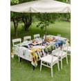 thumbnail image 4 of Outdoor Tablecloth with Umbrella Hole for Patio/Picnic/Party/Camping, Spring Dog Waterproof Table Cloth Rectangle Table Cover Washable, Sunflower Daisy Botanical Vintage (54"x 80"), 4 of 8