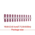 thumbnail image 4 of 1 Set Glue on Nails Medium Length Files Stick Nails Medium Length Full Cover Wraps Art Decals Artificial Beauty Tool Manicure Kit Decorations 24, 4 of 6