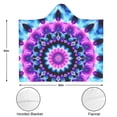thumbnail image 3 of Wearable Blanket,Colorful Tie Dye Mandala Pattern Hooded Wearable Flannel Blanket for Adults & Teens,Winter Poncho Shawl Wrap Cape Cozy Anti-Pill,50"x60", 3 of 5