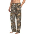 thumbnail image 2 of Daiia Moose fox bear leaf tree Men's Sleep Pant with Pockets and Drawstring,Pajama Pants-X-Large, 2 of 9