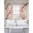 thumbnail image 5 of Spring Flowers Sheer Curtains 45 Inch Length 2 Panels Set Window Treatments, Country Pink Peach Blossoms Botanical Floral Rod Pocket Semi Curtains for Living Room/Bedroom/Kitchen Décor, 104"W x 45"L, 5 of 7