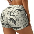 thumbnail image 2 of Kdxio Vintage Moon Fox Print Workout Shorts for Women Seamless Soft Smooth Gym Yoga Scrunch Active Shorts, 2 of 5