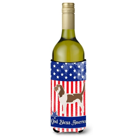 

Carolines Treasures BB3290LITERK USA Patriotic Grand Basset Griffon Vendeen Wine Bottle Beverge Insulator Hugger Wine