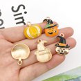 thumbnail image 3 of 30 piezas de dijes de Halloween para hacer joyas, dijes esmaltados, dijes de aleación de murciélago fantasma de calabaza para pulsera DIY, collar, colgante artesanal, 3 of 5