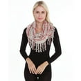 thumbnail image 2 of Plaid Fringe Circle Yarn Knit Scarf, Chunky Winter Neck Warmer, Acrylic Fashion Scarf,30*80cm,1, 2 of 43