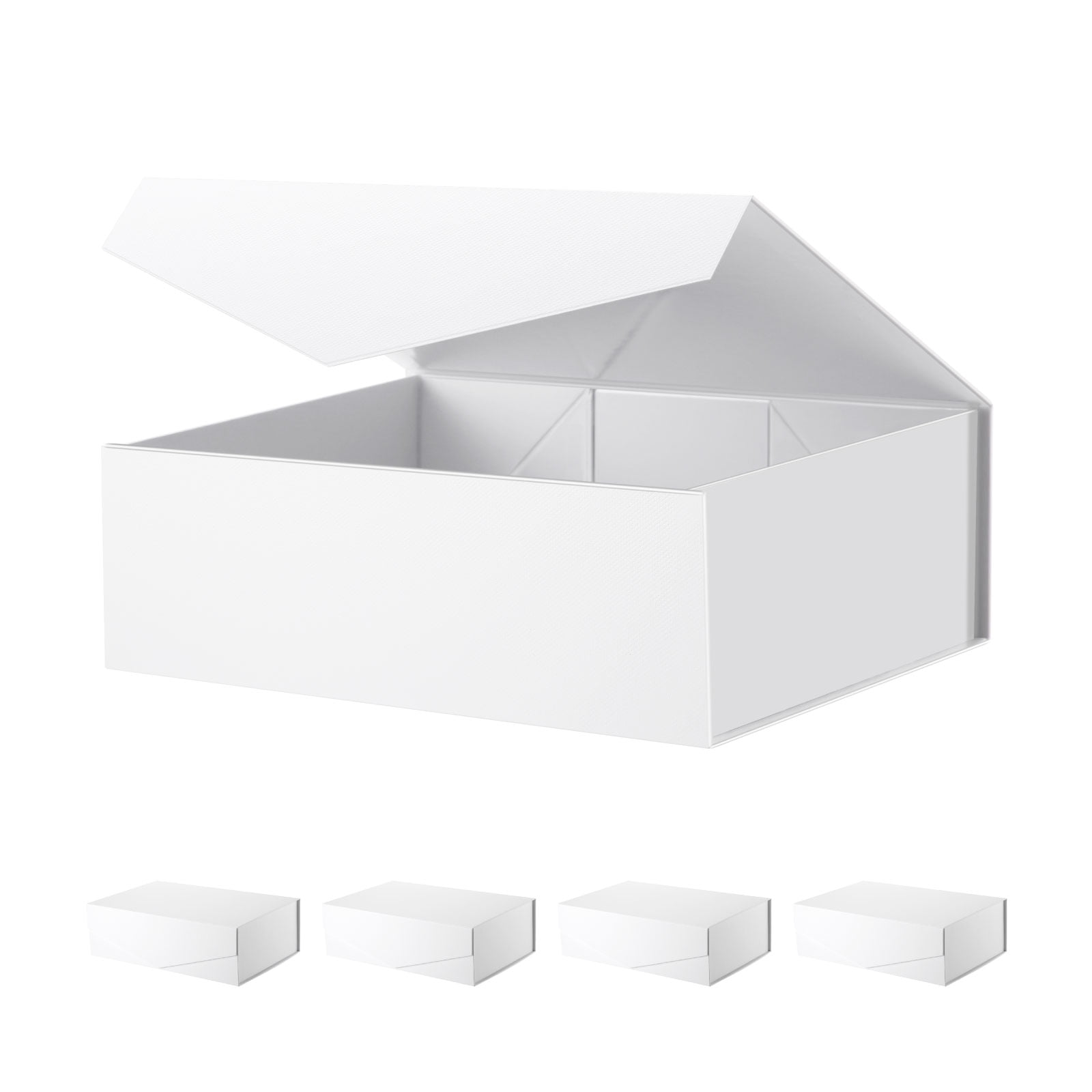PKGSMART 5 Large White Gift Boxes, Gift Boxes with Lids for