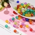 thumbnail image 3 of 100pc Round Crackle Glass Beads Mixed Color 8mm Hole: 1.3~1.6mm, 3 of 4