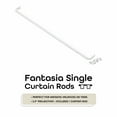 thumbnail image 2 of Achim Fantasia White Single Curtain Rod, 66-120", 2.5" Projection, 2 of 5