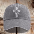 thumbnail image 2 of Zmoon Casquette de Baseball en Coton Lavé avec Imprimé Croix de Jésus, 2 of 3