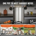 thumbnail image 6 of Stainless Steel Stockpot 42 Quart, Large Cookware Pot with Lid, Heavy Duty Stock Pot for Cooking, Commercial Grade, Induction Compatible, Silver, 6 of 8