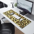 thumbnail image 2 of Long Mouse Pads for Desk,Yellow and Black Leopard Pattern Desk Mats on Top Of Desks, Desk Mouse Pad Extra Large with 3mm Non-Slip Base and Stitched Edge for Gaming,Office,Work,Home 31.5"x11.8", 2 of 6