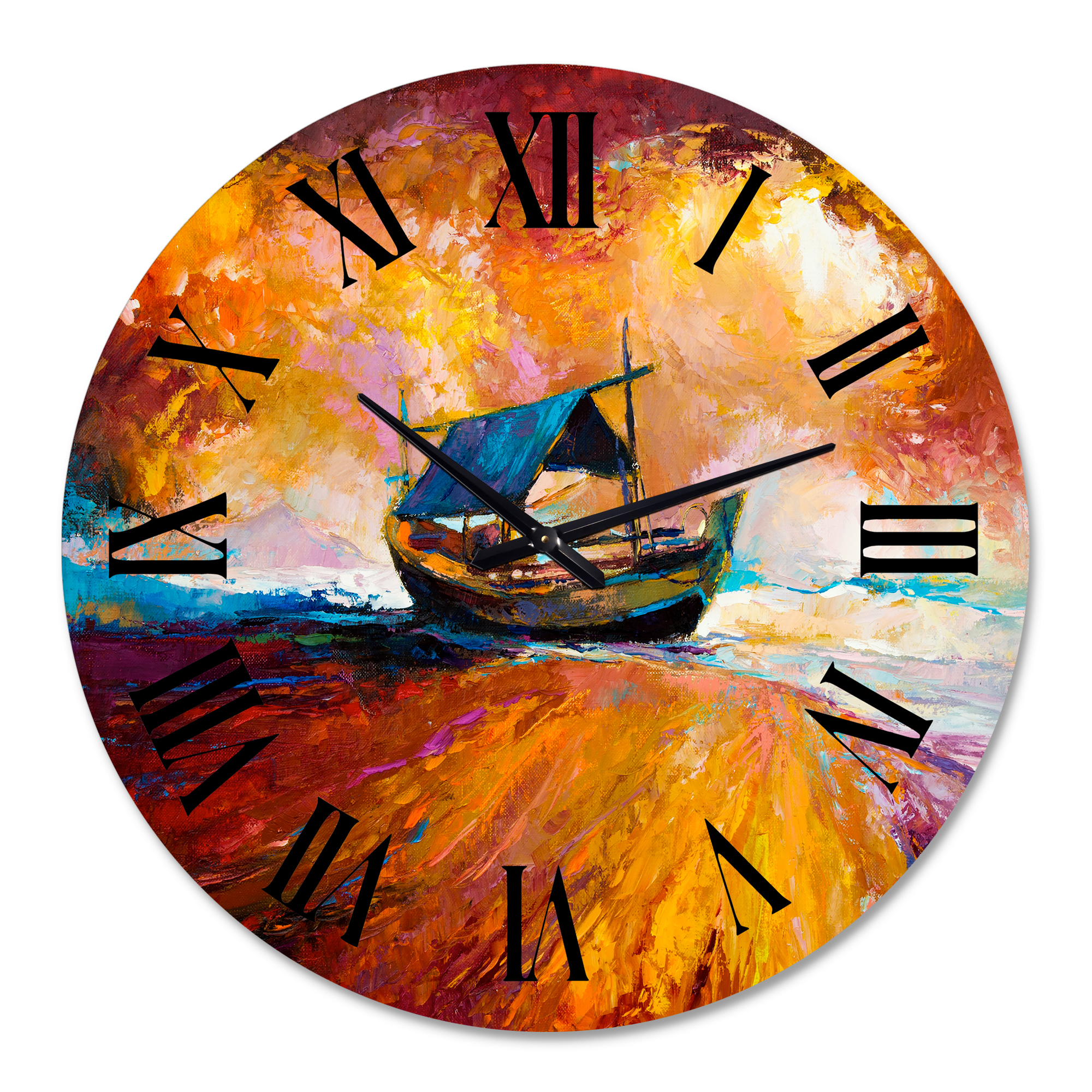 Designart 1 in Quartz Coastal Wall Clock