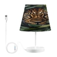 thumbnail image 2 of Leopard Hiding in Leaves Desk Lamp LED Table Nightstand Lamps with 3 Color Temperatures for Home Bedroom Living Room Decor 6x11, 2 of 8
