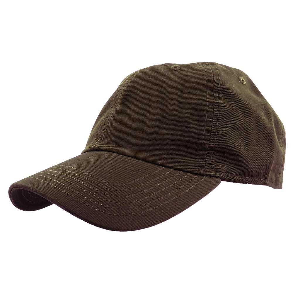 Falari Baseball Cap Hat 100% Cotton Adjustable Size Dark Brown