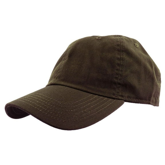 Falari Baseball Cap Hat 100% Cotton Adjustable Size Dark Brown