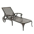 thumbnail image 2 of Spaco Chaise Lounge Chair Outdoor, Pool Lounge Chairs, Backrest Adjustable Courtyard Cast Aluminum Lying Bed, for Patio Garden Outdoor Beach, Bronze, 2 of 12