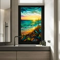 thumbnail image 1 of Pellicule pour Vitrail Rétro Non Adhésive Colorée Coucher de Soleil au Bord de la Mer Pellicule pour Fenêtre Décorative à Adhérence Statique, 1 of 9