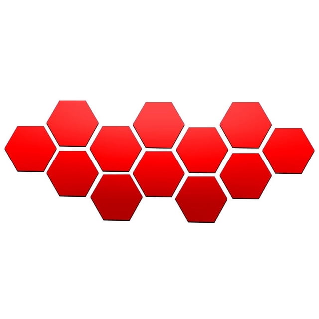Pegatinas de pared de espejo acrílico hexagonal, decoración del hogar, pegatina de espejo extraíble DIY, calcomanía artística para el salón, adornos para el hogar, 6/12 Uds.