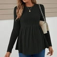 thumbnail image 4 of Fgnfyis Women Maternity Tops Long Sleeve Crew Neck Ribbed Shirts for Pregnancy Wear Black M, 4 of 6